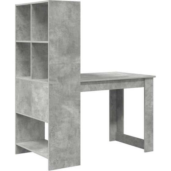 Γραφείο VidaXL από Επεξεργασμένο Ξύλο 122x67x145 cm - Γκρι Σκυροδέματος image 5
