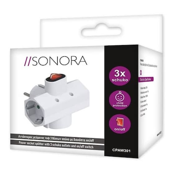 Ταφ Sonora CPAW301 3 Θέσεων - Λευκό image 1