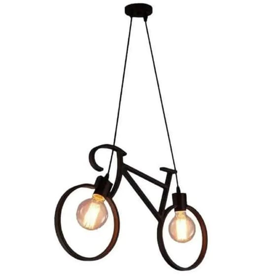 Φωτιστικό Οροφής Δίφωτο Χατζηκοντίδης C10 Bikeb Μεταλλικό - Μαύρο image 0