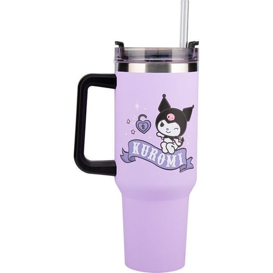 Ποτήρι Θερμός με Καλαμάκι Paladone Kuromi 900ml image 1