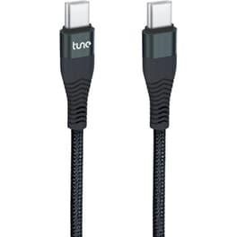 Καλώδιο Φόρτισης Tune TechFlex Braided USB-C σε USB-C 60W 1.5m - Black
