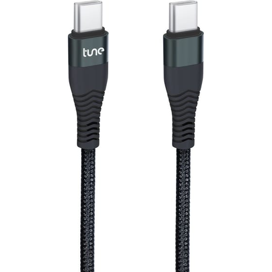 Καλώδιο Φόρτισης Tune TechFlex Braided USB-C σε USB-C 60W 1.5m - Black image 0