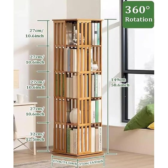 Βιβλιοθήκη Περιστρεφόμενη Nextdeco 5 Επίπεδα image 6