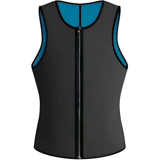 Γιλέκο Εφίδρωσης & Αδυνατίσματος Hot Shapers  με Φερμουάρ Large  - Μαύρο image 0