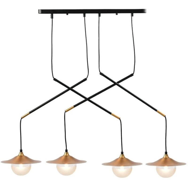 Φωτιστικό Οροφής Πολύφωτο Aca Layla Hl4314p96bb Μεταλλικό - Μαύρο/Χρυσό ACA DECOR