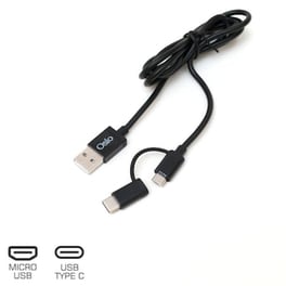 Καλώδιο Osio USB-Α Male σε USB-C / micro USB Male - 1m