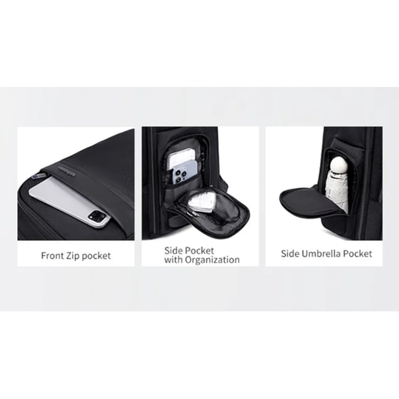 Τσάντα Laptop Arctic Hunter B00544 17" Αδιάβροχη - Μαύρο image 4