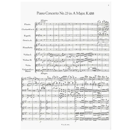 Βιβλίο Για Σύνολα Dover Publications Mozart - Piano Concertos Nr.23-27 [full Score] image 3
