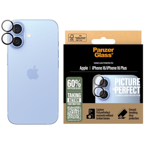 Προστατευτικό κάμερων Apple iPhone 16/iPhone 16 Plus - PanzerGlass Camera Lens Protection image 1