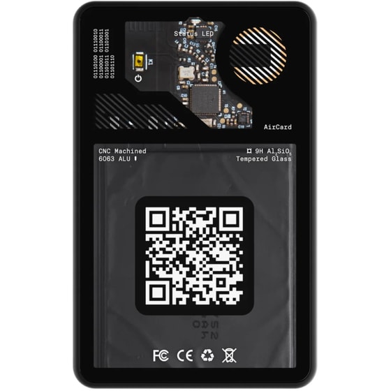Rolling Square Aircard Ultra Thin Bluetooth Tracker - Black image 0