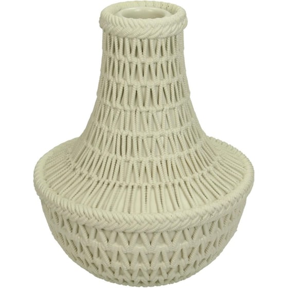 Κηροπήγιο ArteLibre Χάντρες Μπεζ Polyresin 12.5 x 12.5 x 15.4 cm image 0