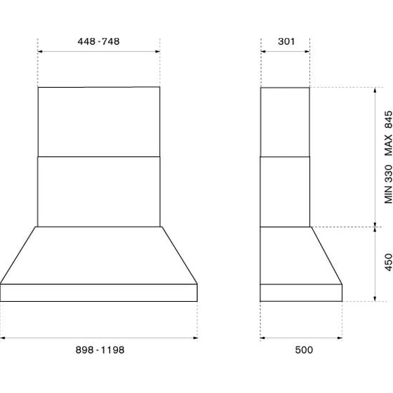BERTAZZONI KPH90MASXT 90 cm Inox Απορροφητήρας Καμινάδα-Τζάκι image 3