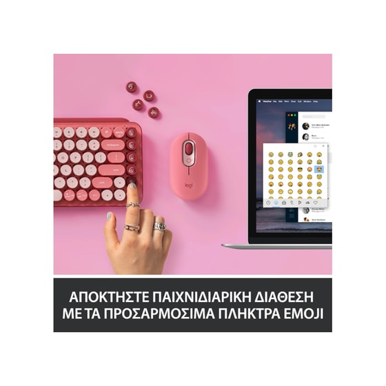 Logitech POP Emoji Ασύρματο Bluetooth Πληκτρολόγιο Heartbreaker (US) image 2