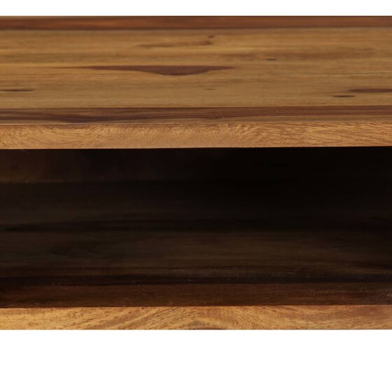 Γραφείο με Συρτάρια VidaXL από Μασίφ Ξύλο Sheesham 110x55cm - Καφέ/Λευκό image 5