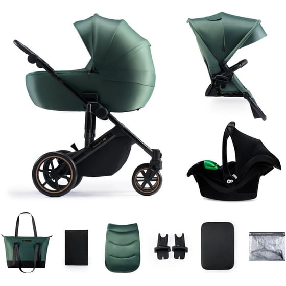 Βρεφικό Καρότσι Trio Set Prime2 3 IN1 Mink Pro Dark Green image 0