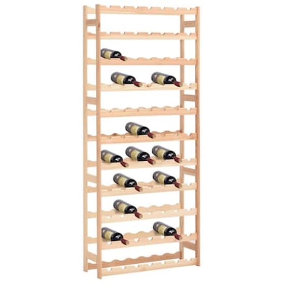 Ραφιέρα/Σταντ Κρασιών Vidaxl Από Μασίφ Ξύλο Πεύκου Για 77 Φιάλες - Φυσικό Χρώμα Ξύλου image 0