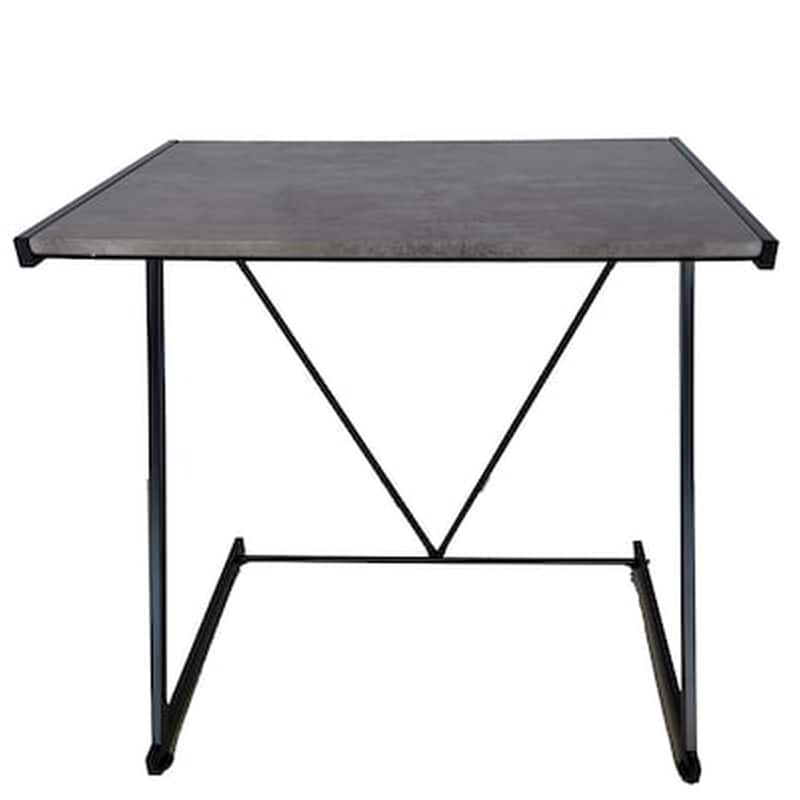 Γραφείο Μελέτης Crown Flower Cement από Μοριοσανίδα 76x51cm - Γκρι/Μαύρο