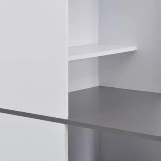 Vidaxl Τραπέζι Μπαρ Με Ραφιέρα Λευκό 115 X 59 X 200 Εκ. image 3