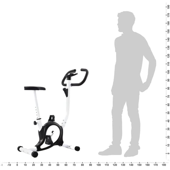 VIDAXL Ποδήλατο Γυμναστικής  Όρθιο Λευκό-Μαύρο image 10