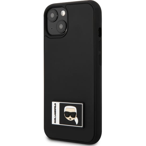 Karl Lagerfeld Ikonik Patch Karl’s Head Θήκη Προστασίας Από Σιλικόνη – Iphone 13 Pro (μαύρο – Klhcp13m3dkpk) image 1