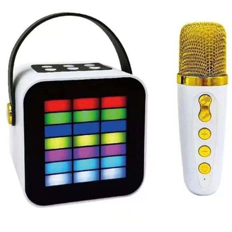 Party Speaker Oem ZX-01 με Ασύρματο Μικρόφωνο 6W - Λευκό