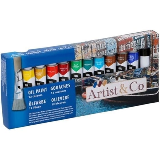 Λαδομπογιες Oil Paint 12pcs 12ml Artist And Co | Ca. 220g | Ca. 22x2x10cm | Cbw No S image 0