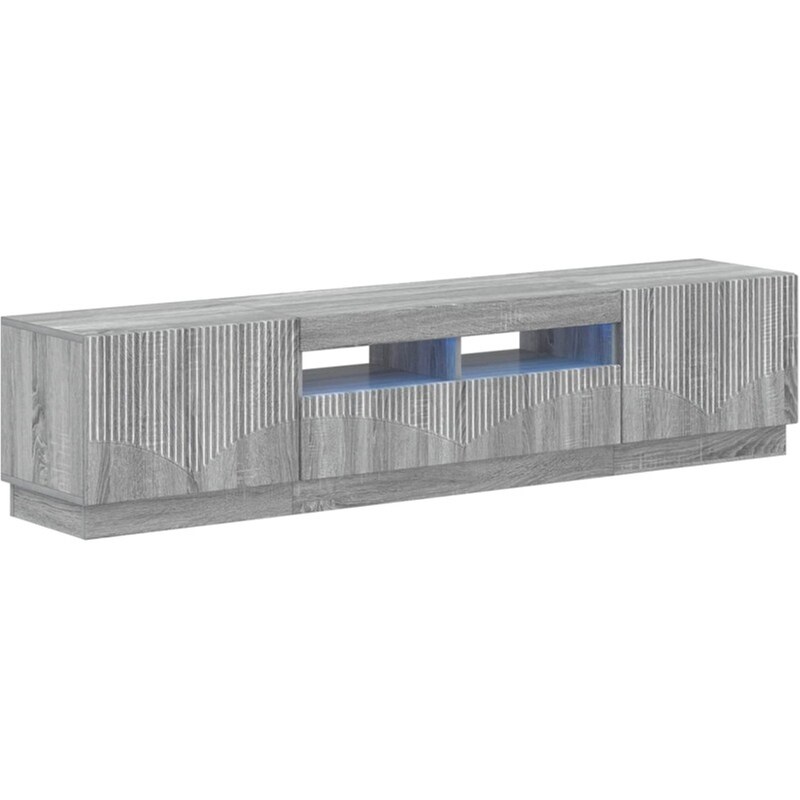 Έπιπλο Τηλεόρασης VidaXL HOORN με LED 3 τμχ 179 x 35 x 40 cm - Γκρι Sonoma