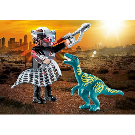PLAYMOBIL® Dino Rise Duo Pack Βελοσιράπτορας και Κυνηγός Δεινοσαύρων (70693) image 4