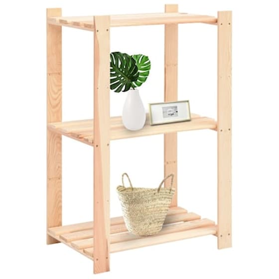 Vidaxl Ραφιέρες 3 Επιπέδων 5 Τεμ 150 Κ. 60x38x90 Εκ. Μασίφ Ξύλο Πεύκου image 2