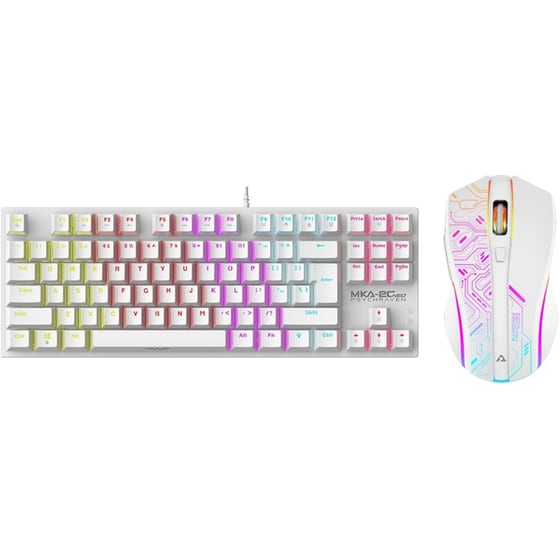 Gaming Set Armaggeddon MKA-2C Neo Μηχανικό Gaming Ενσύρματο Πληκτρολόγιο RGB (US) + Armaggeddon Mikoyan Foxbat III Cyberpunk Gaming Ασύρματο Ποντίκι - White image 0