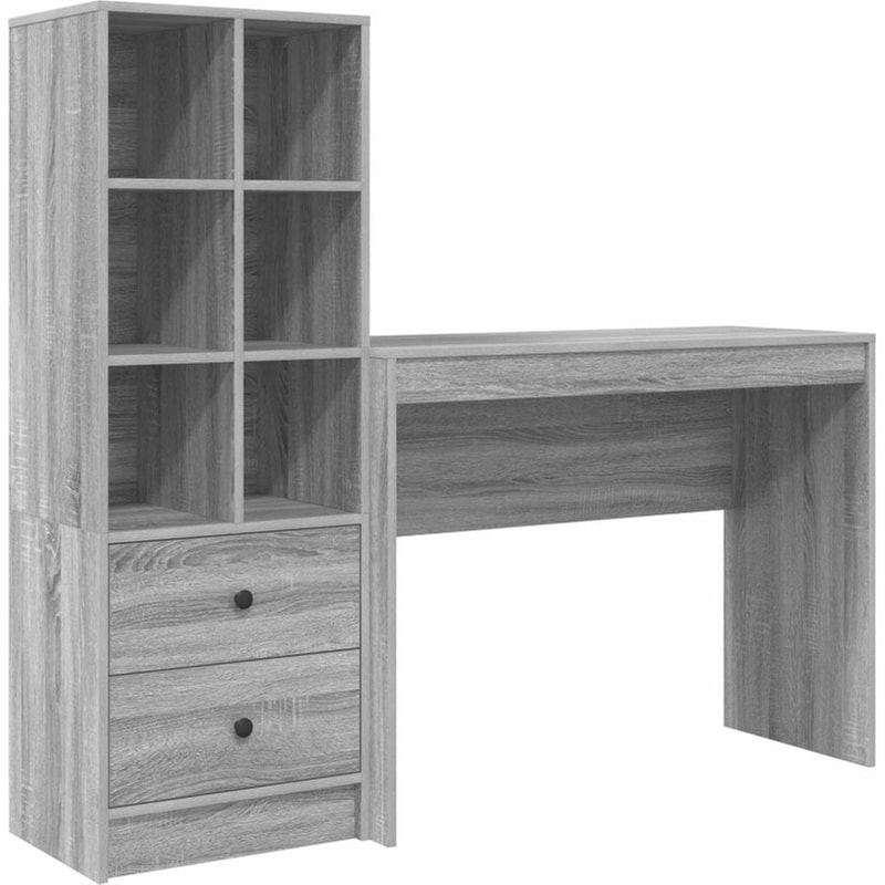 Γραφείο VidaXL 145,5x40x127 cm - Γκρι Sonoma (2 τεμ.)