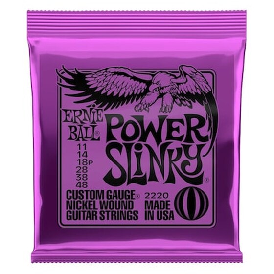 Σετ 6 Χορδές Ηλεκτρικής Κιθάρας Ernie Ball Power Slinky 011-048 image 0