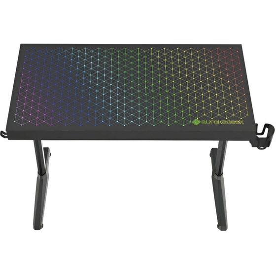 Γραφείο Gaming Eureka Ergonomic GEN-I43 ESPORT από Carbon Fiber 110x61cm - Μαύρο image 7