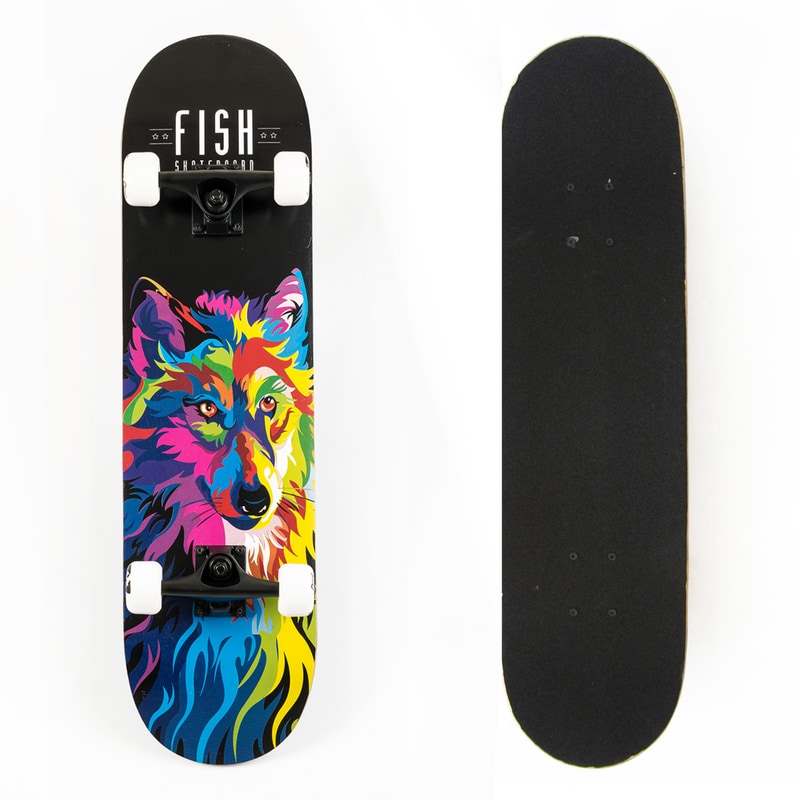 Skateboard 31 Wolf Complete Set By Fish