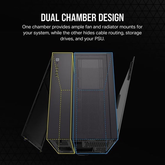 Κουτί Desktop Corsair 6500X Dual Chamber Midi Tower image 7