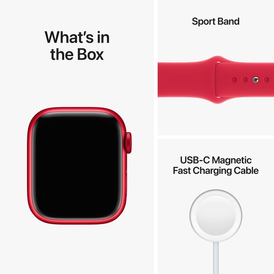 Apple Watch Series 8 (PRODUCT)RED Aluminium 41mm GPS - (PRODUCT)RED Sport Band Regular image 8