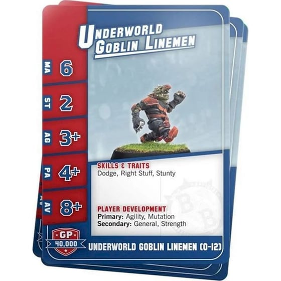 Blood Bowl - Underworld Denizens Team Card Pack (Games Workshop) image 1