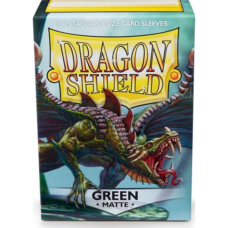 Dragon Shield Standard Size Matte Sleeves (100 Sleeves) Green