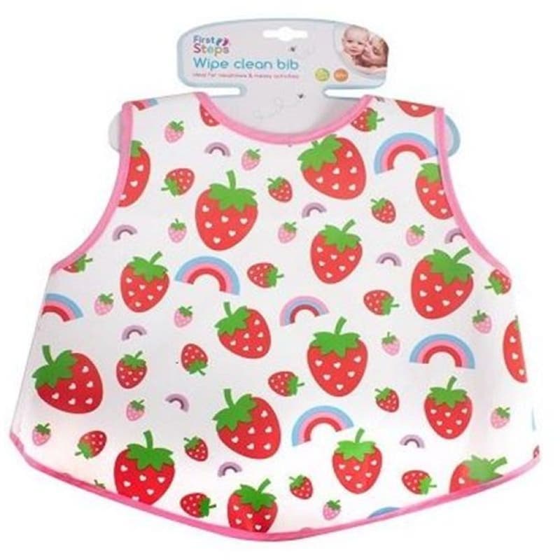 FIRST STEPS First Steps Σαλιάρα Αδιάβροχη Μεγάλη - Strawberry