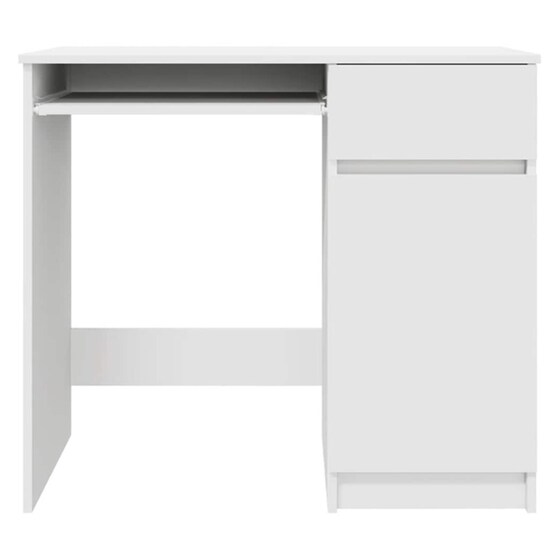 Γραφείο VidaXL από Επεξεργασμένο Ξύλο 86x49x76 cm - Λευκό image 5