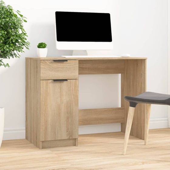 Γραφείο VidaXL από Επεξεργασμένο Ξύλο 100x50x75 cm - Sonoma Δρυς image 1