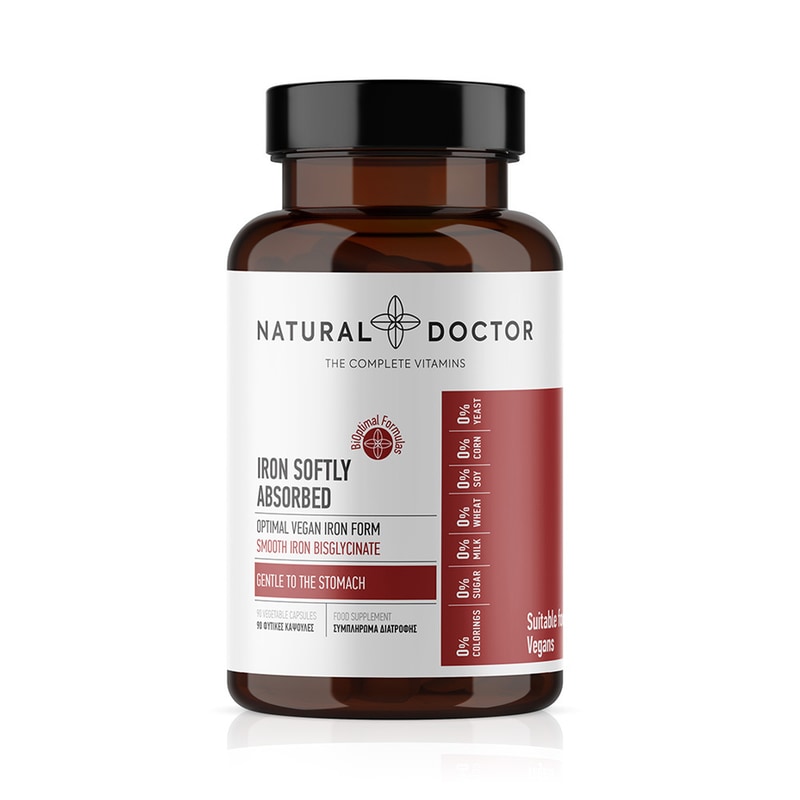 Συμπλήρωμα Διατροφής Natural Doctor Iron Softly Absorbed - 90 Κάψουλες φωτογραφία