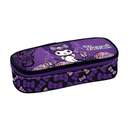 Κασετίνα Οβάλ Graffiti Kuromi Puple Laces