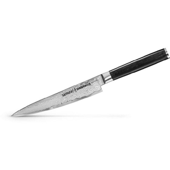 Μαχαίρι Samura Damascus Γενικής Χρήσης από Ανοξείδωτο Ατσάλι 15 cm - Μαύρο image 0