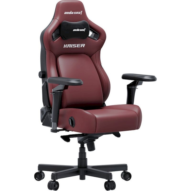 Καρέκλα Gaming Anda Seat Kaiser 4 V2 XLarge με 6D Μπράτσα Δερματίνης - Maroon/ Μπορντώ