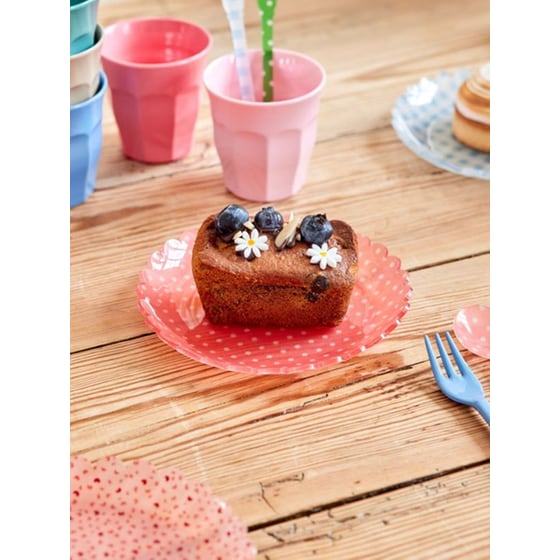 Πιάτο Ακρυλικό Rice 15 cm - Πουά Κοραλί image 1