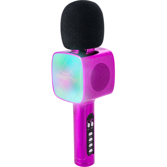 Μικρόφωνο Karaoke Bigben PARTYBTMIC2BK με εφέ φωτισμού 15W - Pink image 4