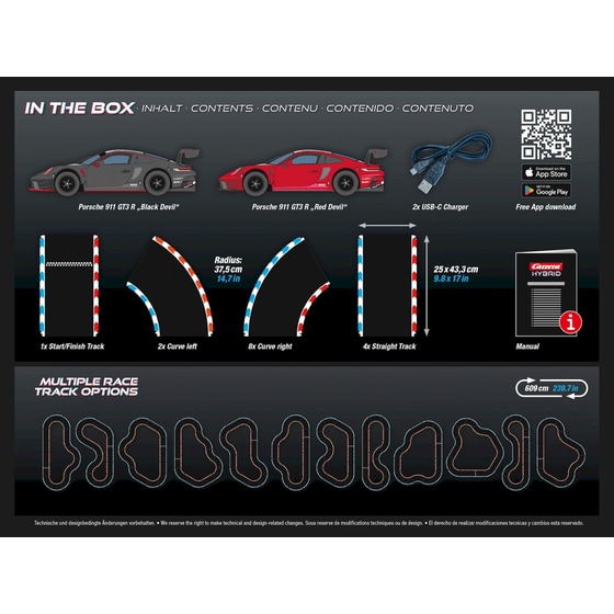 Carrera Hybrid Set: Devil Drivers 1:50 Porsche 911 GT3 R Τηλεκατευθυνόμενα Αυτοκίνητα σε Πίστα (50050002) image 4