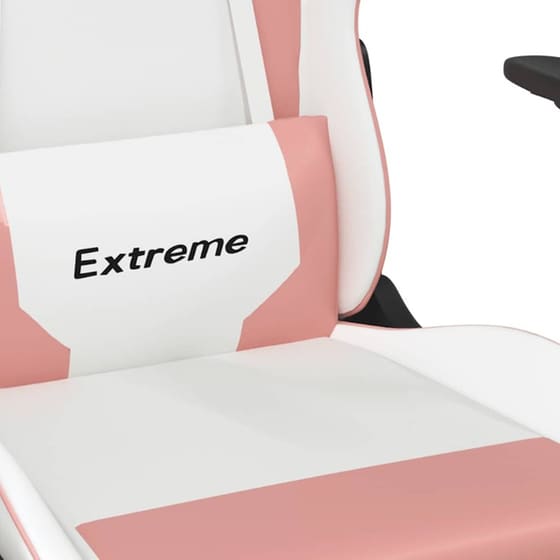 Καρέκλα Gaming VIDAXL 3143696 με Ρυθμιζόμενα Μπράτσα από Τεχνητό Δέρμα - Λευκό image 10