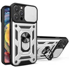 Θήκη Apple iPhone 15 Pro Max - Bodycell Armor Slide Ring Holder - Silver